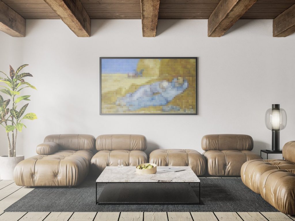 tableau la méridienne lego dans une maison